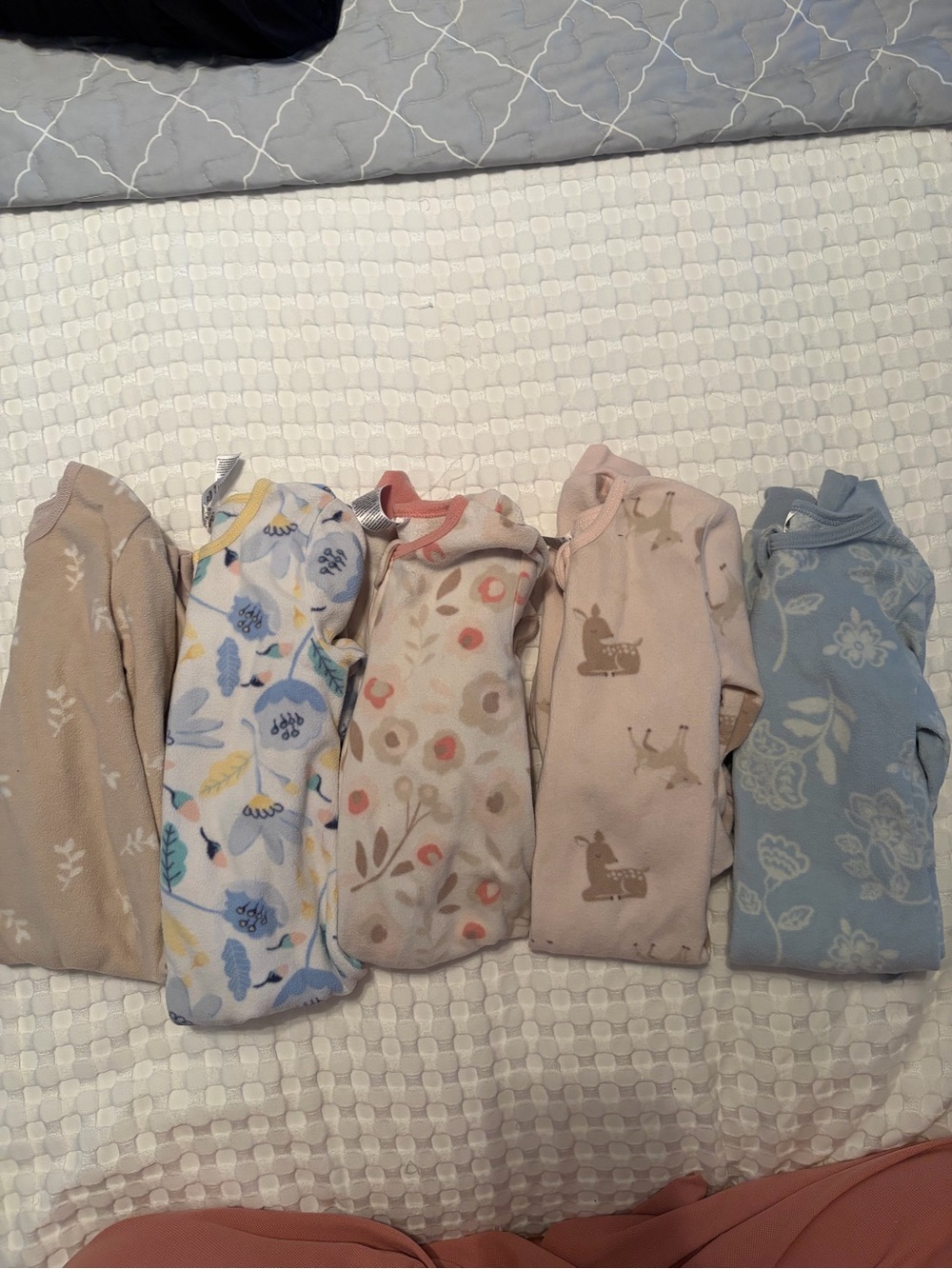 Gerber Pastel Floral & Animal Sleep Sacks - Pink-Beige, Light Blue, Cream